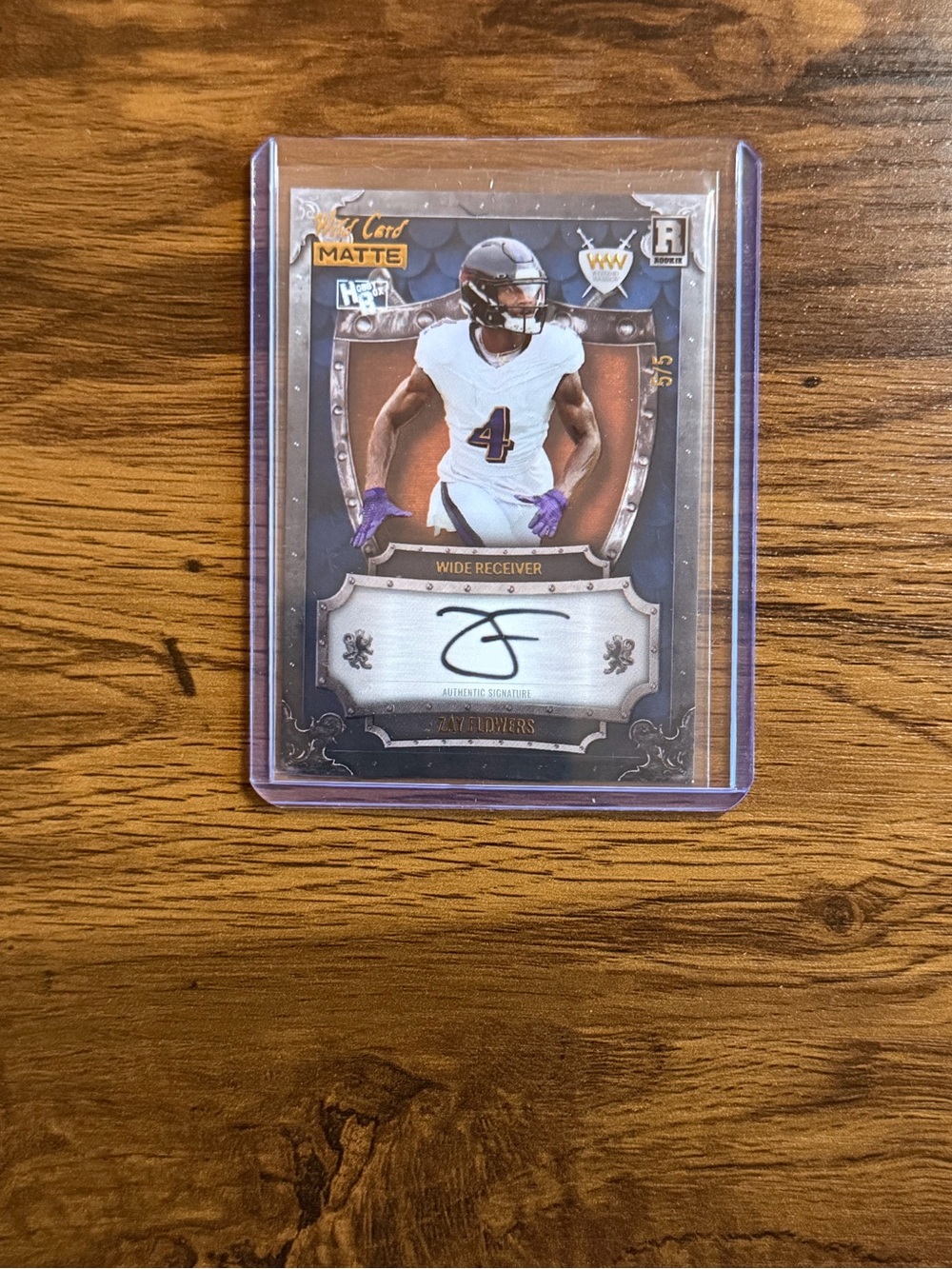 2023 Wild Card Matte Weekend Warrior Zay Flowers Rookie Auto WWA-ZF Ravens